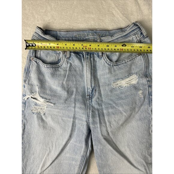 AMERICAN EAGLE Jeans Womens Size 8 Regular Distressed Highest Rise 90s Boyfriend - Picture 4 of 10